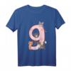 Kinder 9. Geburtstag Mädchen Katzen Outfit - Süßes Geburtstags T-Shirt für Katzenliebhaberinnen und Prinzessinnen
