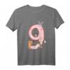 Kinder 9. Geburtstag Mädchen Katzen Outfit - Süßes Geburtstags T-Shirt für Katzenliebhaberinnen und Prinzessinnen