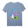 Kinder Meerestiere T-Shirt zum 4. Geburtstag für Mädchen - Lustiges Schildkröte & Delfin Motiv Geschenkidee
