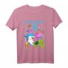 Kinder Meerestiere T-Shirt zum 4. Geburtstag für Mädchen - Lustiges Schildkröte & Delfin Motiv Geschenkidee