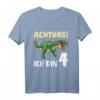 Kinder Dino T-Shirt zum 4. Geburtstag – Jungen Geburtstag Geschenk mit Dinosaurier Motiv, klassisch geschnitten, perfekt für Dino-Liebhaber