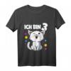 Kinder T-Shirt 'Ich bin 3 Jahre alt' mit Katze – Süßes Geburtstagsgeschenk für Mädchen zum 3. Geburtstag