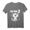 Kinder T-Shirt 'Ich bin 3 Jahre alt' mit Katze – Süßes Geburtstagsgeschenk für Mädchen zum 3. Geburtstag