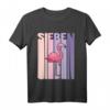 Kinder T-Shirt zum 7. Geburtstag für Mädchen mit süßem Flamingo - Retro Design für Flamingo Fans