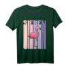 Kinder T-Shirt zum 7. Geburtstag für Mädchen mit süßem Flamingo - Retro Design für Flamingo Fans
