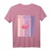 Kinder T-Shirt zum 7. Geburtstag für Mädchen mit süßem Flamingo - Retro Design für Flamingo Fans