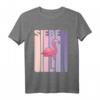 Kinder T-Shirt zum 7. Geburtstag für Mädchen mit süßem Flamingo - Retro Design für Flamingo Fans