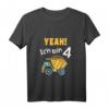 Kinder Ich bin schon 4 Jahre alt Baustelle Laster T-Shirt - Lustiges Geburtstagsgeschenk für Jungen und kleine Bauarbeiter