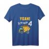 Kinder Ich bin schon 4 Jahre alt Baustelle Laster T-Shirt - Lustiges Geburtstagsgeschenk für Jungen und kleine Bauarbeiter