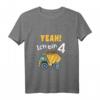 Kinder Ich bin schon 4 Jahre alt Baustelle Laster T-Shirt - Lustiges Geburtstagsgeschenk für Jungen und kleine Bauarbeiter
