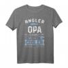 Großvater Angler T-Shirt mit Spruch - Lustiges Geschenk für Opa, der Angeln liebt, mit dem Motto 'Angler Opa Wie Eine Normaler Opa Nur Viel Cooler'