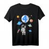 Kinder Astronaut T-Shirt zum 4. Geburtstag - Weltraum Outfit für Jungen und Mädchen, ideales Geschenk für kleine Raumfahrer