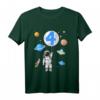 Kinder Astronaut T-Shirt zum 4. Geburtstag - Weltraum Outfit für Jungen und Mädchen, ideales Geschenk für kleine Raumfahrer