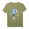 Kinder Astronaut T-Shirt zum 4. Geburtstag - Weltraum Outfit für Jungen und Mädchen, ideales Geschenk für kleine Raumfahrer