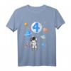 Kinder Astronaut T-Shirt zum 4. Geburtstag - Weltraum Outfit für Jungen und Mädchen, ideales Geschenk für kleine Raumfahrer