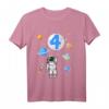 Kinder Astronaut T-Shirt zum 4. Geburtstag - Weltraum Outfit für Jungen und Mädchen, ideales Geschenk für kleine Raumfahrer