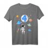 Kinder Astronaut T-Shirt zum 4. Geburtstag - Weltraum Outfit für Jungen und Mädchen, ideales Geschenk für kleine Raumfahrer