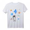 Kinder Astronaut T-Shirt zum 4. Geburtstag - Weltraum Outfit für Jungen und Mädchen, ideales Geschenk für kleine Raumfahrer