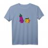 Dabbing Aubergine Pfirsich Sexting Paare Japanisch Kawaii T-Shirt - Originelles Geschenk für Freunde, Familie & Paare zu Geburtstagen, Feiertagen & besonderen Anlässen