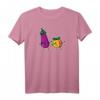 Dabbing Aubergine Pfirsich Sexting Paare Japanisch Kawaii T-Shirt - Originelles Geschenk für Freunde, Familie & Paare zu Geburtstagen, Feiertagen & besonderen Anlässen