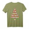 Weihnachtseule T-Shirt für Damen und Herren – Festliches Eulen Shirt mit Weihnachtsbaum als Geschenkidee zu Weihnachten