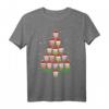 Weihnachtseule T-Shirt für Damen und Herren – Festliches Eulen Shirt mit Weihnachtsbaum als Geschenkidee zu Weihnachten