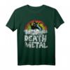 Death Metal Katze Retro Regenbogen T-Shirt für Metalfans, Heavy Metal Fans & Katzenliebhaber – Perfekt für Festivals & Rockkonzerte