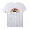 Death Metal Katze Retro Regenbogen T-Shirt für Metalfans, Heavy Metal Fans & Katzenliebhaber – Perfekt für Festivals & Rockkonzerte