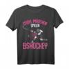 Coole Mädchen spielen Eishockey T-Shirt – Perfektes Geschenk für Hockeyspielerinnen, Torwartinnen & Eishockeyfans zu Weihnachten & Geburtstag