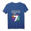 Kinder 7 Jahre Alt Geburtstagkind Kleines Monster T-Shirt – Perfektes Geschenk für den Kindergeburtstag von Monsterliebhabern