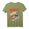 Kinder Feuerwehr T-Shirt für 3 Jahre Jungen - Feuerwehrauto Motiv zum Geburtstag, Retro Design für kleine Feuerwehrfans
