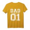 DAD 01 Familien Outfit | Partnerlook T-Shirts für Mutter, Vater & Kind | Perfektes Geschenk für Eltern & Familienfotos