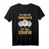 Ich bin die Verrückte mit den Schafen Lustiges Schaf T-Shirt – Perfektes Geschenk für Bauern, Schäfer & Tierliebhaber zu Geburtstag & Weihnachten