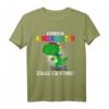 Schulkind Erstklassig Dino mit Schultüte - Lustiges Einschulung T-Shirt für Jungen und Mädchen zum Schulanfang und Abschied im Kindergarten