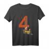 Kinder Geburtstagsshirt 4 Jahre Junge mit Lokomotive - Perfektes Geschenk für den 4. Geburtstag, Lokführer-Fieber & Zugliebhaber