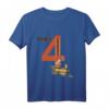 Kinder Geburtstagsshirt 4 Jahre Junge mit Lokomotive - Perfektes Geschenk für den 4. Geburtstag, Lokführer-Fieber & Zugliebhaber