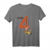Kinder Geburtstagsshirt 4 Jahre Junge mit Lokomotive - Perfektes Geschenk für den 4. Geburtstag, Lokführer-Fieber & Zugliebhaber