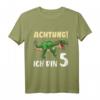 Kinder Dino T-Shirt zum 5. Geburtstag für Jungen - Dinosaurier Geschenk für 5-Jährige, klassisch geschnitten