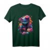 Niedliches Katze in bunten Blumen T-Shirt – Modische Tier- und Naturmotive für Kinder und Erwachsene