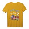 Kinder T-Shirt zum 2. Geburtstag - Lustiges Feuerwehrauto Design für Jungen, ideales Geschenk für Zweijährige, Kindergarten & Feier