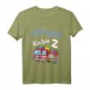 Kinder T-Shirt zum 2. Geburtstag - Lustiges Feuerwehrauto Design für Jungen, ideales Geschenk für Zweijährige, Kindergarten & Feier