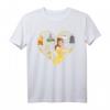 HapDog Disney Princess Belle Heart T-Shirt – Offizielles Beauty and the Beast Merchandise für Frauen, Mädchen und Fans