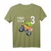 Kinder T-Shirt zum 3. Geburtstag mit Dinosaurier, Monster Truck & Fahrzeugmotiven - Für Jungen & Mädchen