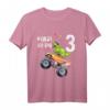Kinder T-Shirt zum 3. Geburtstag mit Dinosaurier, Monster Truck & Fahrzeugmotiven - Für Jungen & Mädchen