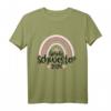 Kinder Ich werde Große Schwester 2024 T-Shirt – Süße Schwangerschaftsverkündung mit Regenbogen für stolze große Schwestern