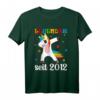 Legendär seit 2012 Mädchen Einhorn T-Shirt | Geburtsgeschenk für Mädchen geboren 2012