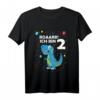 Kinder 2. Geburtstag Dino T-Rex Dinosaurier T-Shirt – Perfektes Geschenk für Zweijährige, Dino Thema