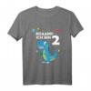 Kinder 2. Geburtstag Dino T-Rex Dinosaurier T-Shirt – Perfektes Geschenk für Zweijährige, Dino Thema