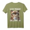 Kaffee Morgenmuffel Mitarbeiter Spruch Katze Lustig Geschenk T-Shirt – Humorvolles Outfit für Langschläfer und Arbeitskollegen