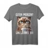Kaffee Morgenmuffel Mitarbeiter Spruch Katze Lustig Geschenk T-Shirt – Humorvolles Outfit für Langschläfer und Arbeitskollegen